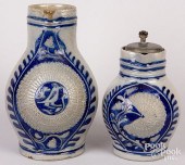 TWO GERMAN STONEWARE PITCHERST