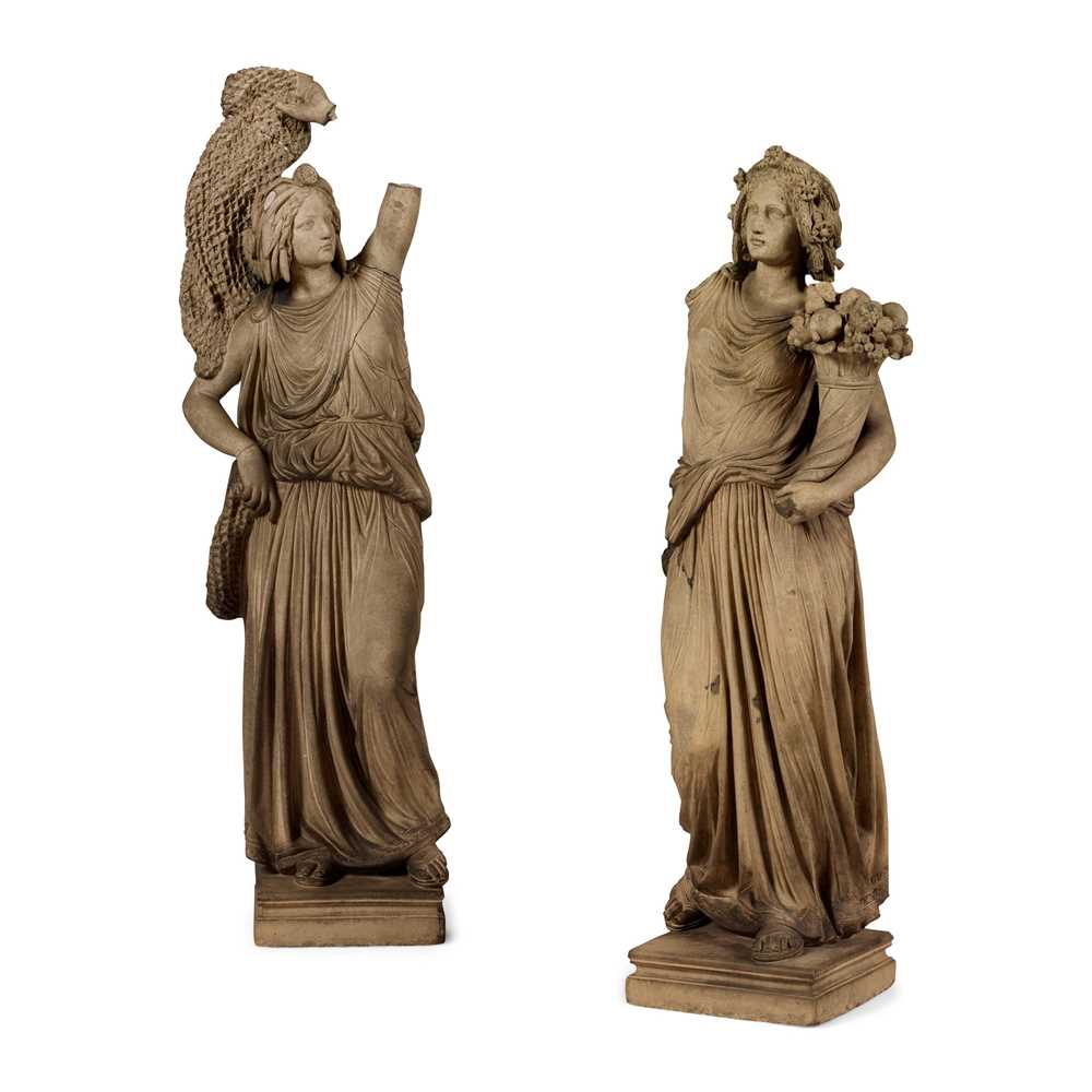 TWO GERMAN TERRACOTTA CLASSICAL