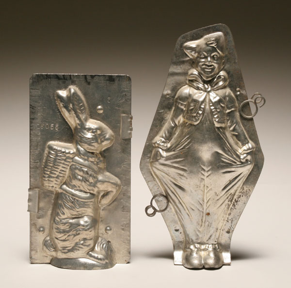 Two German tin chocolate molds;