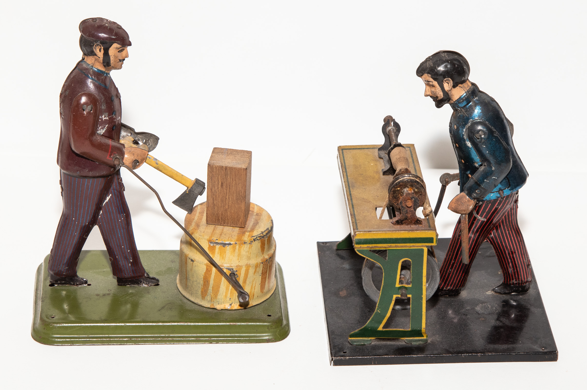 TWO GERMAN TIN LITHO STEAM TOYS