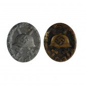 TWO GERMAN WWII WOUND BADGESGr
