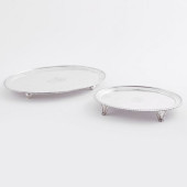 TWO GEROGE III OVAL SILVER SAL