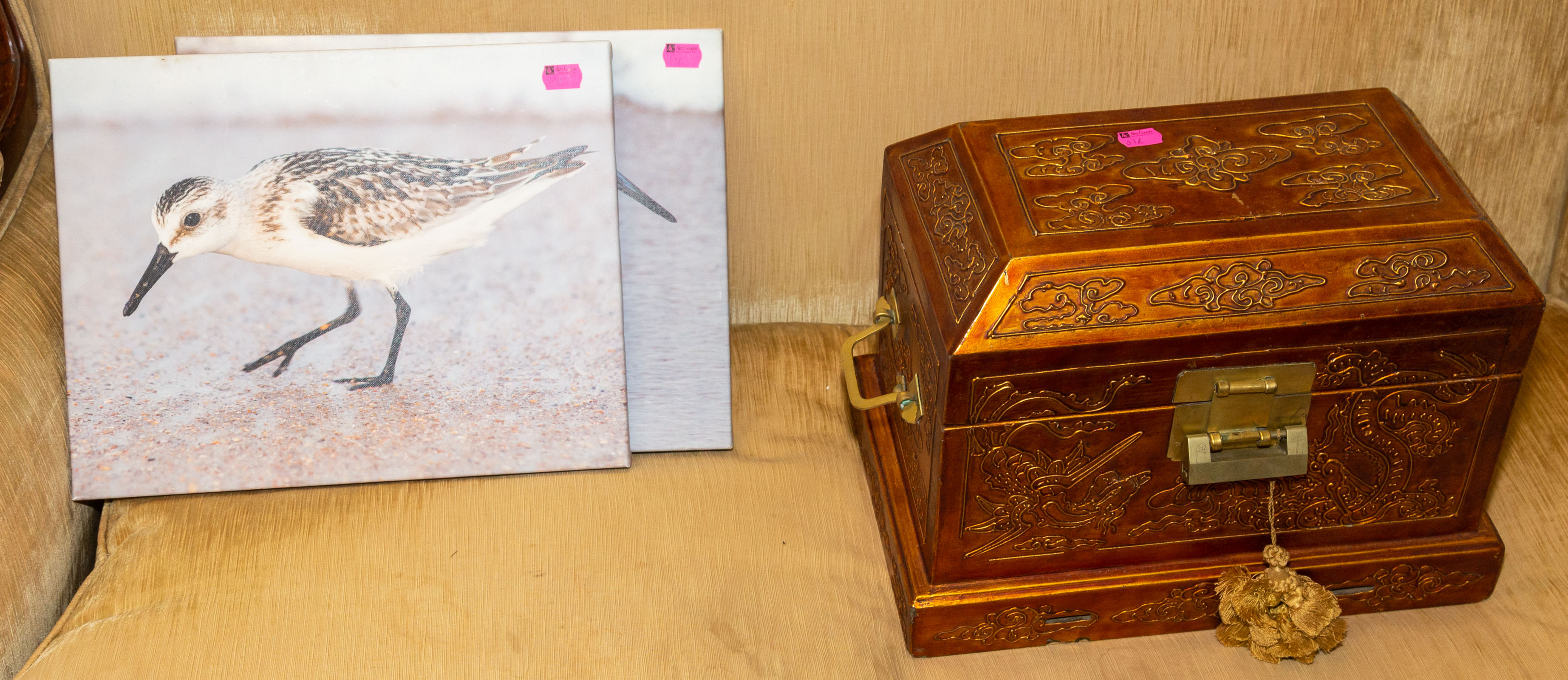 TWO GICLEES AND A DECORATIVE BOX