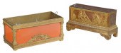 TWO GILT BRONZE AND TOLE JARDI