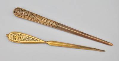 Two Gilt Bronze Tiffany Studios