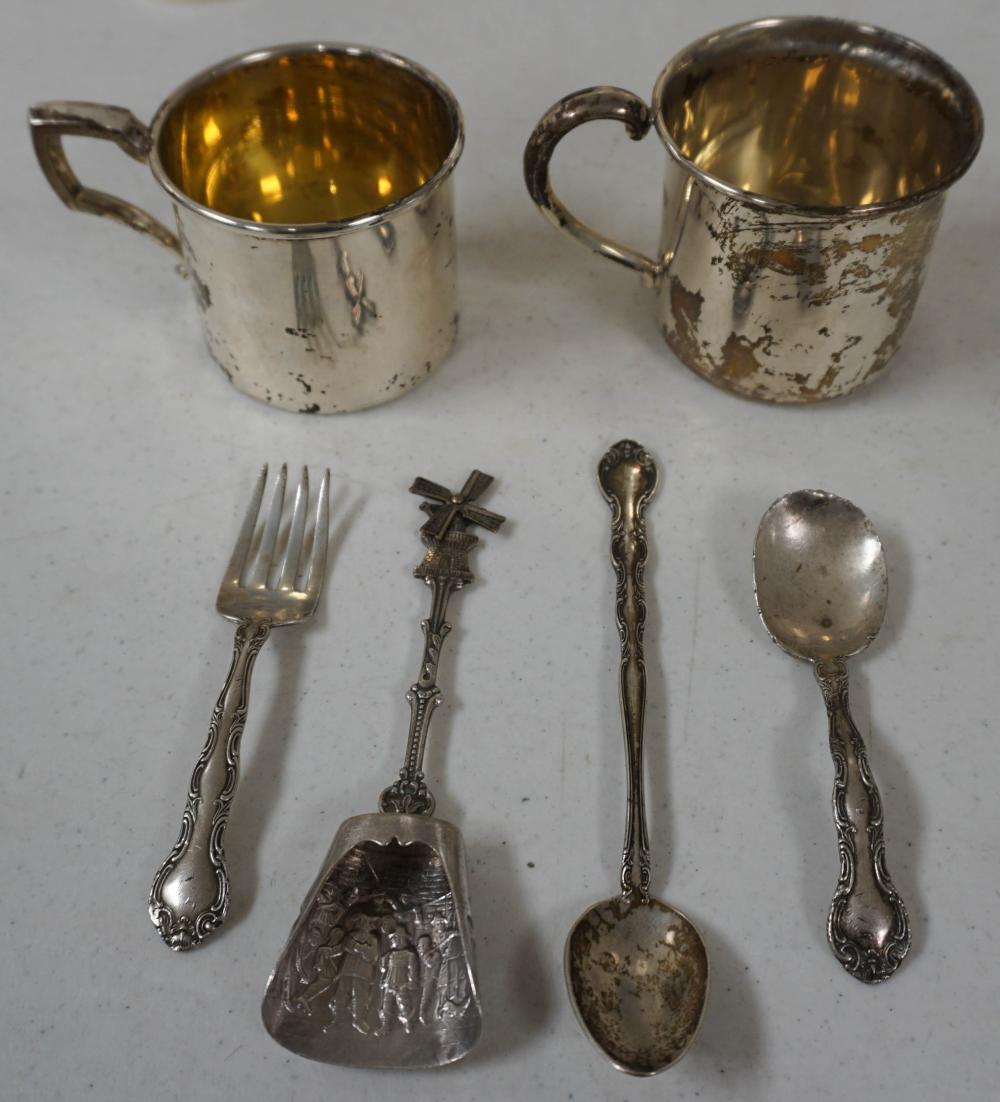 TWO GILT INTERIOR STERLING SILVER
