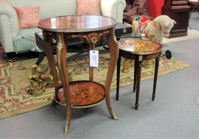 Two Gilt Metal Mounted and Inlaid