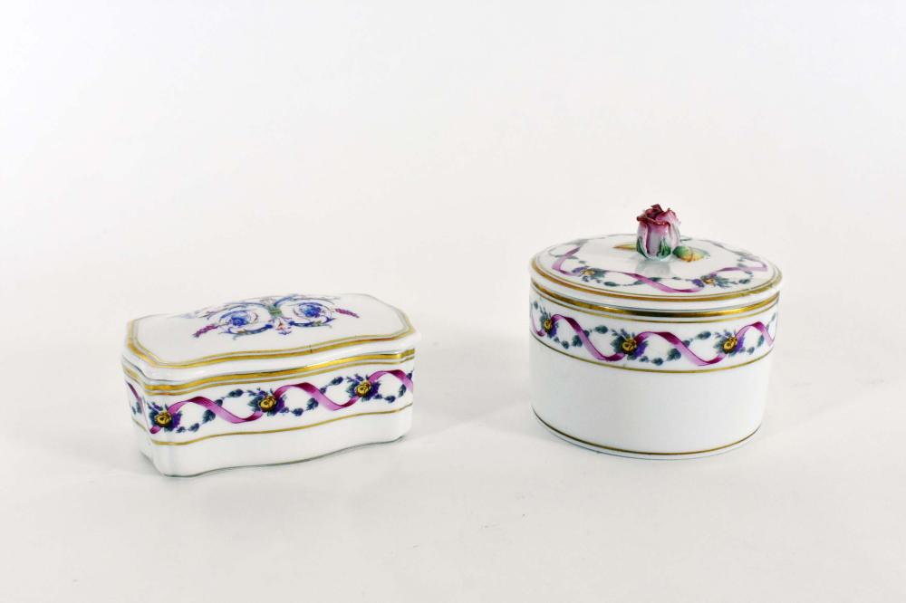 TWO GINORI PORCELAIN BOXESModern.