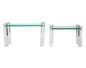 TWO GLASS AND ACRYLIC SIDE TAB