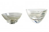 TWO GLASS BOWLS: KOSTA BODA &