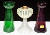 TWO GLASS BULB FORCERS & A GLA