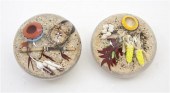 Two Glass Paperweights Jim Don