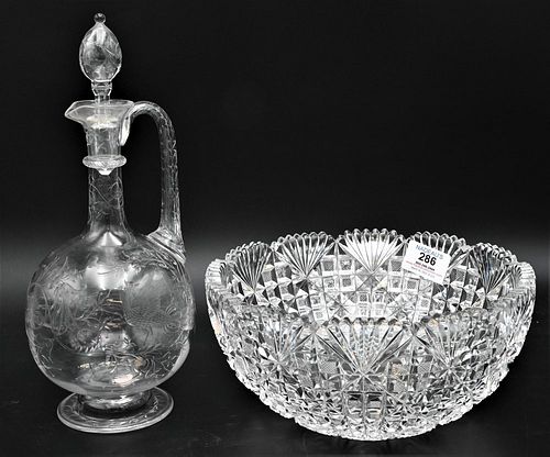 TWO GLASS PIECES, TO INCLUDE