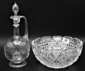 TWO GLASS PIECES, TO INCLUDE C