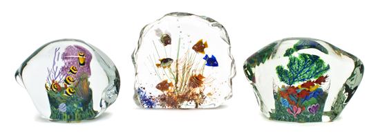 Two Glass Sculptures Heilman