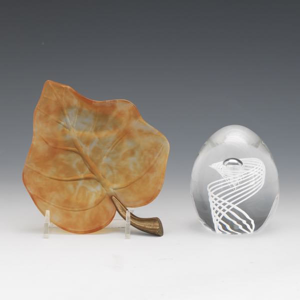 TWO GLASS TABLE TOP ITEMS 