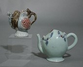 TWO GLAZED ASIAN TEAPOTS, CADO