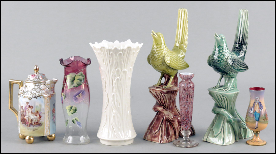 TWO GLAZED CERAMIC STANDING