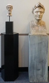 TWO GLAZED COMPOSITION HEADS O