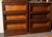 Two Globe Wernicke oak bookcas