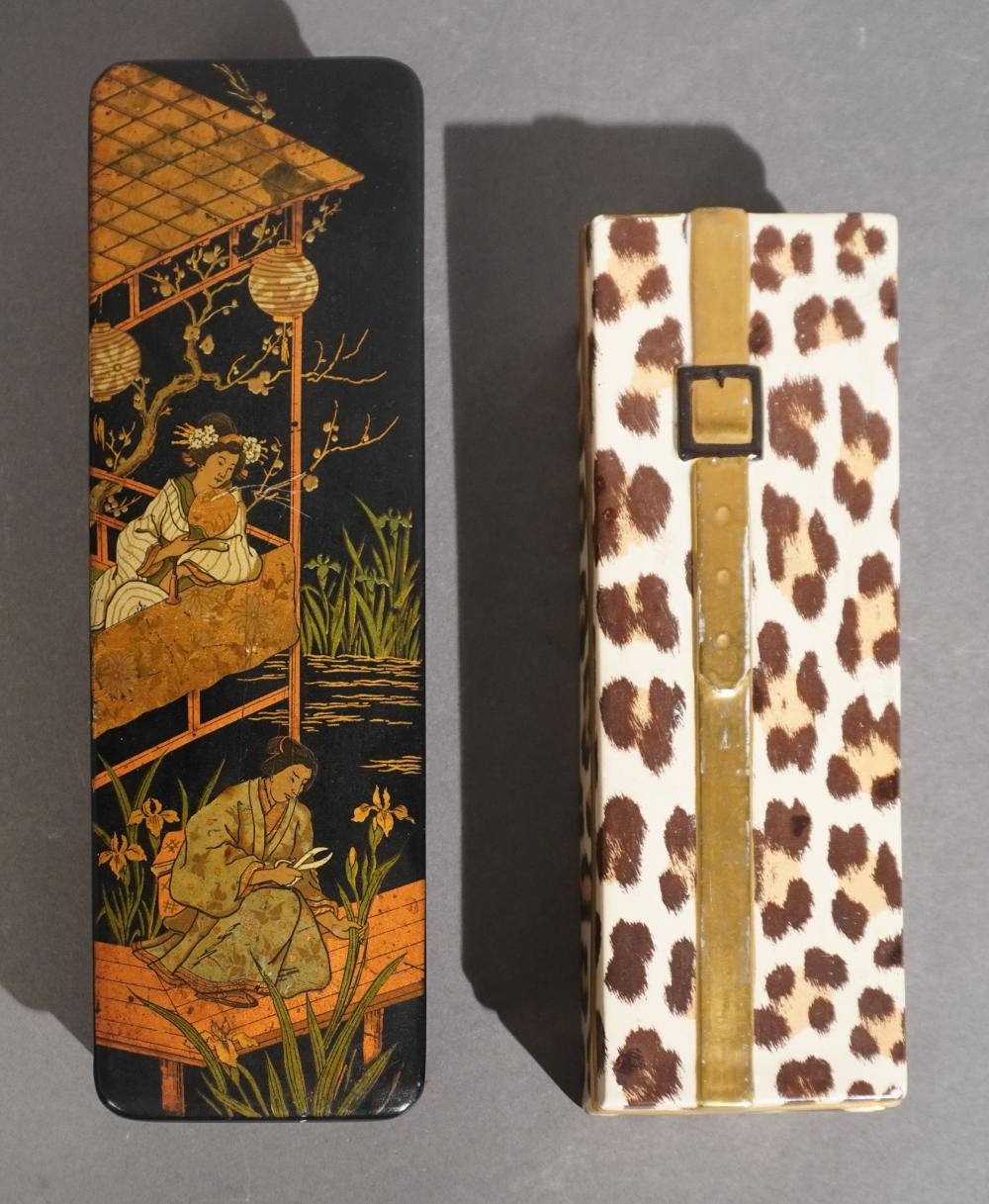 TWO GLOVE BOXES: MOTTAHEDEH