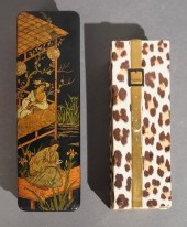 TWO GLOVE BOXES: MOTTAHEDEH 'J