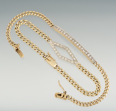 Two Gold and Diamond Bracelets