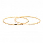TWO GOLD BANGLES In high polis