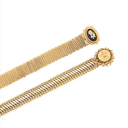 Two Gold Bracelets 	 