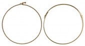 TWO GOLD CHOKER NECKLACESone t