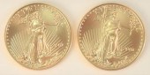 TWO GOLD EAGLES, 2003, 1 OZ. E