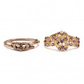 TWO GOLD-FILLED BRACELETS To i