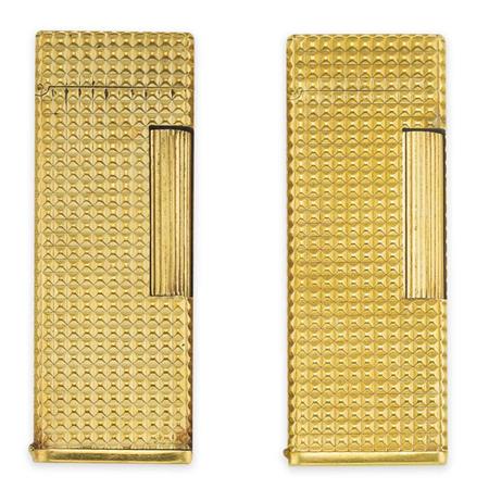 Two Gold Lighters, Dunhill 	 