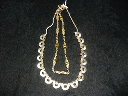 Two gold necklaces    One heavy and