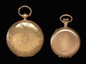 Two gold pocket watches: &quot