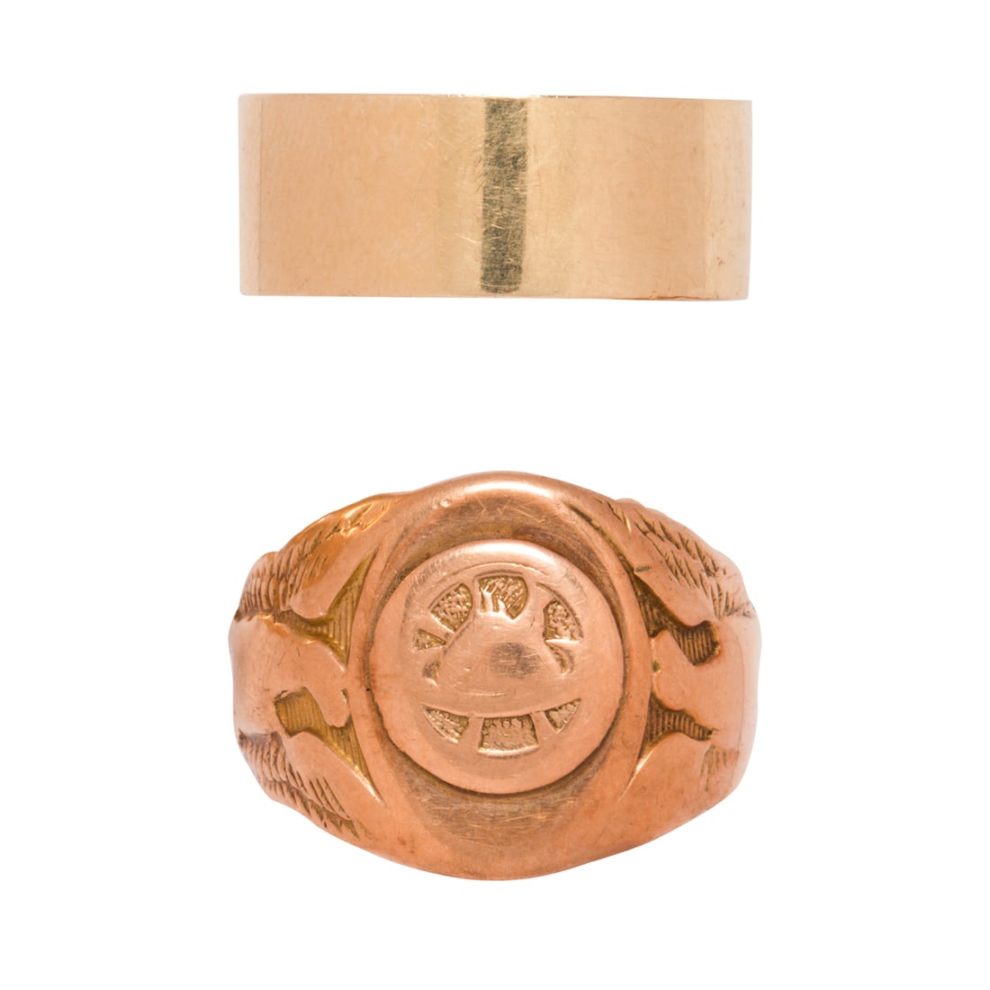 TWO GOLD RINGSTwo gold ringsone 14k