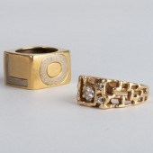 TWO GOLD RINGSThe first 14k an