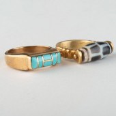 TWO GOLD RINGSThe first 18k go