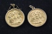 Two gold sovereigns 1900 & 196