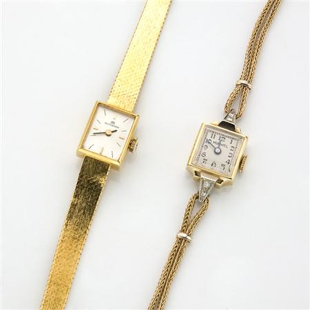 Two Gold Wristwatches 	 