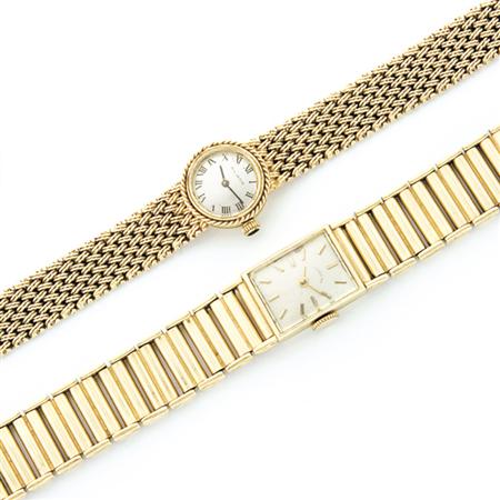 Two Gold Wristwatches 	 