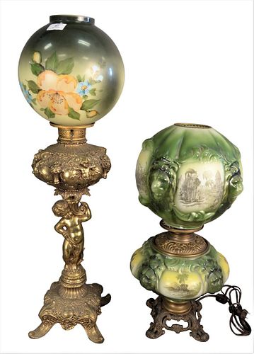 TWO GONE WITH THE WIND LAMPS, ONE
