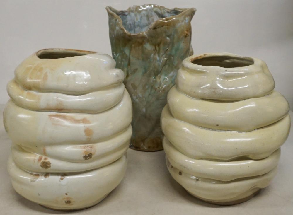TWO GOODWOOD POTTERY BEE-HIVE