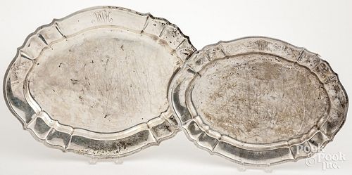 TWO GORHAM STERLING SILVER TRAYSTwo