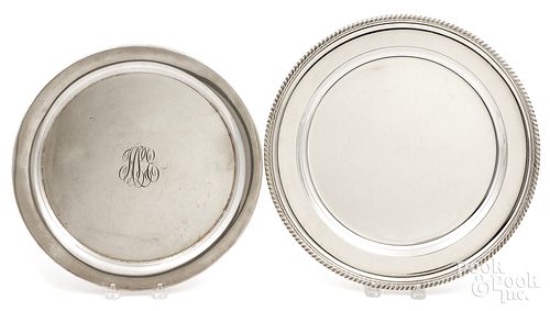TWO GORHAM STERLING SILVER TRAYSTwo