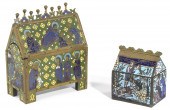 Two Gothic Revival brass and e
