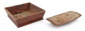 TWO GRAIN-PAINTED KITCHEN UTIL