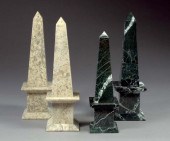 Two Grand Antique Marble Obeli