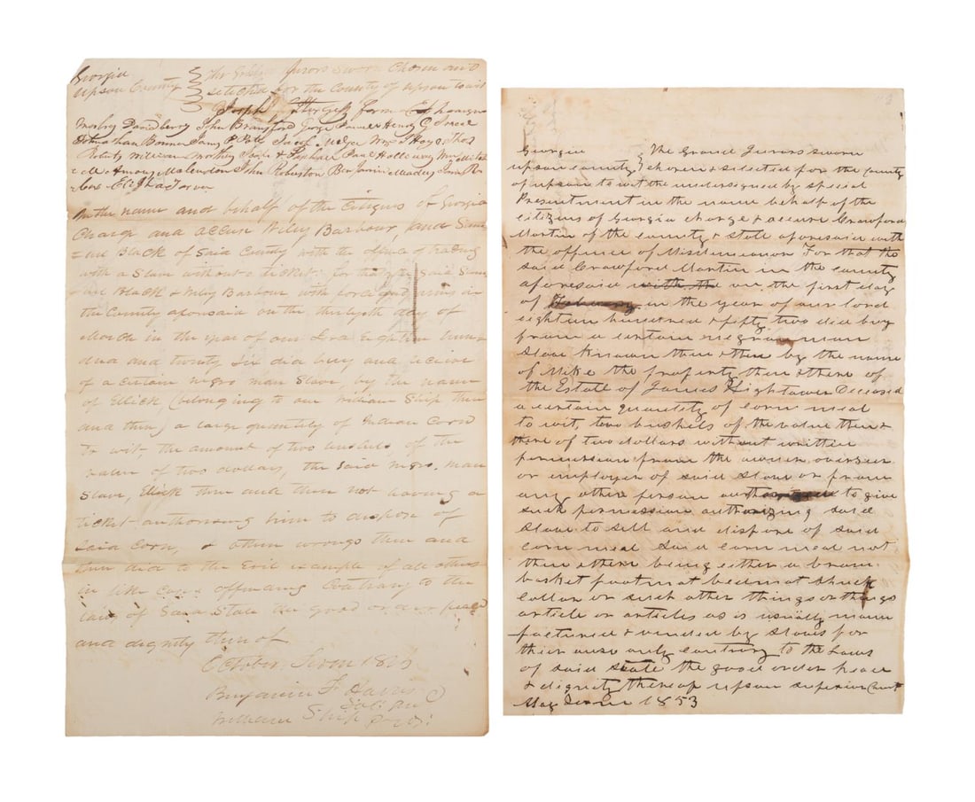 TWO GRAND JURY SLAVE DOCUMENTS