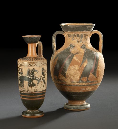 Two "Grand Tour" Black Figure